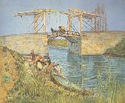 Vincent Van Gogh The Langlois Bridge at Arles with Women Washing (nn04) USA oil painting artist